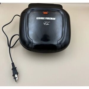George Foreman Black 2-Serving Electric Grill Small GR10B - New No Box